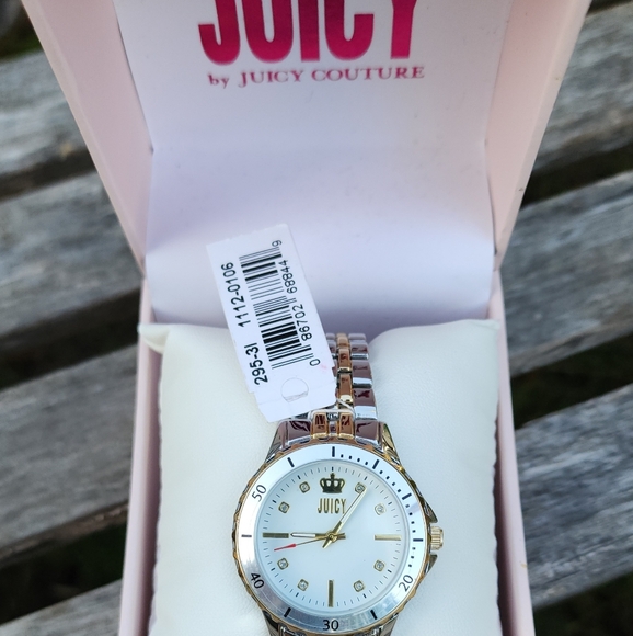 Juicy Couture Silver With Gold Accents Bracelet Watch - Picture 1 of 3